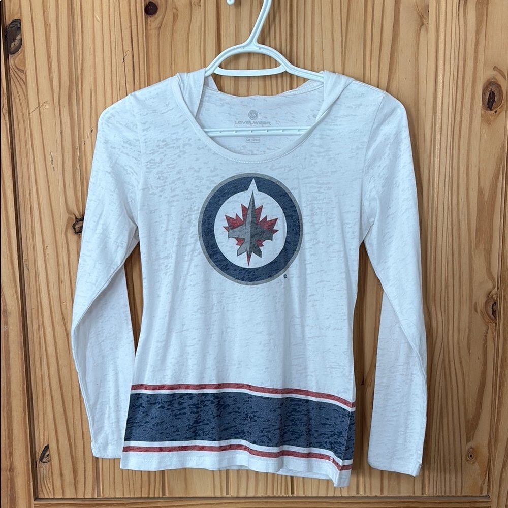 White Long Sleeve Shirt with Logo